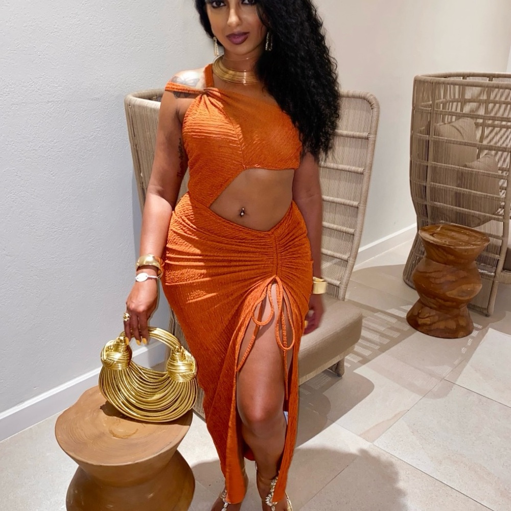 Elegant Orange Women's dress